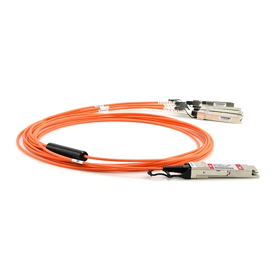 20m (66ft) Câble Breakout Actif QSFP+ 40G vers 4x SFP+ 10G pour Switchs de FS
