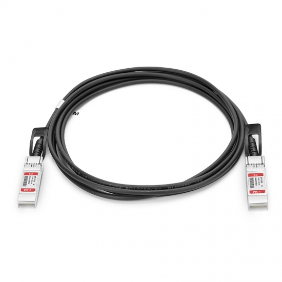 Cable Twinax de cobre de conexión directa pasivo (DAC) compatible con Intel XDACBL2.5M, 10G SFP+ 2.5m (8ft)