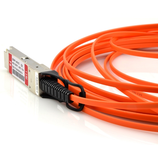Cable Óptico Activo (AOC) 40G QSFP+ a QSFP+ 15m (49ft) - Compatible con Extreme Networks 40GB-F15-QSFP - Latiguillo QSFP+