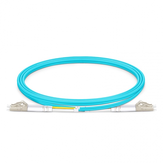 Cable/latiguillo/jumper de fibra óptica LC UPC a LC UPC 1m OM4 50/125 dúplex multimodo PVC (OFNR) 2.0mm