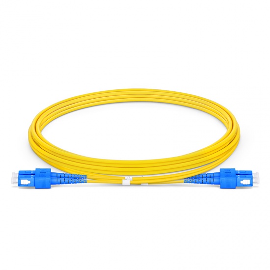 53240 2M ST UPC to ST UPC Duplex 2.0mm PVC 9/125 Single Mode Fiber Patch Cable