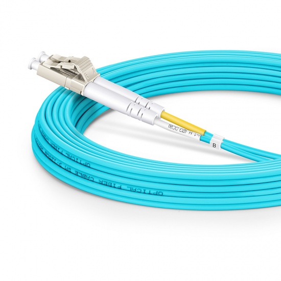 Cable/latiguillo/jumper de fibra óptica LC UPC a LC UPC 5m OM4 50/125 dúplex multimodo PVC (OFNR) 2.0mm
