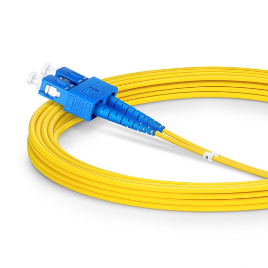 Cable/latiguillo/jumper de fibra óptica SC UPC a SC UPC 3m OS2 9/125 dúplex monomodo PVC (OFNR) 2.0mm
