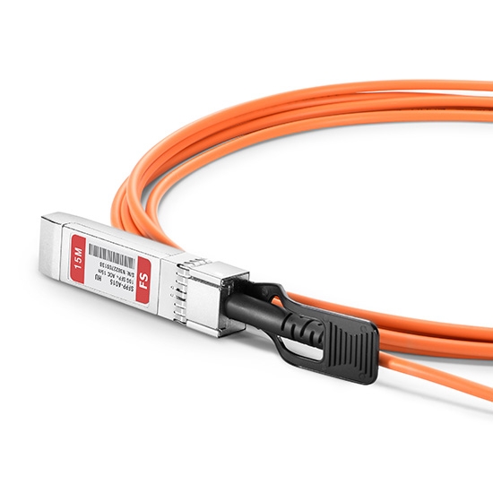 Cable óptico activo SFP+ 10G compatible con HW SFP-10G-AOC15M 15m (49ft)