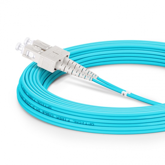 5m (16ft) SC UPC to SC UPC Duplex OM4 Multimode PVC (OFNR) 2.0mm Fiber Optic Patch Cable