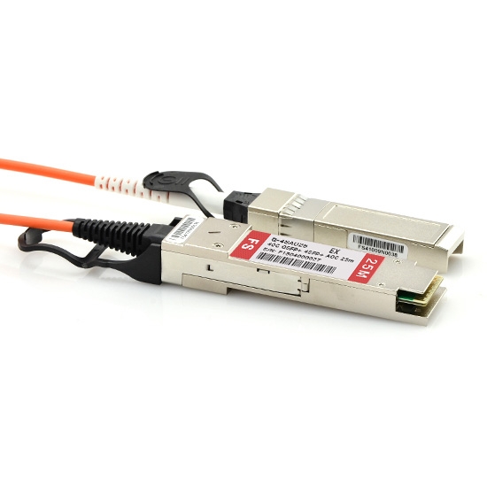 25m (82ft) Extreme Networks 10GB-4-F25-QSFP Compatible 40G QSFP+ to 4x10G SFP+ Breakout Active Optical Cable