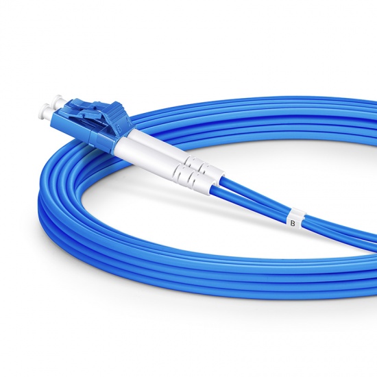 3m (10ft) LC UPC to LC UPC Duplex OS2 Single Mode Indoor Armored PVC (OFNR) 3.0mm Fiber Optic Patch Cable