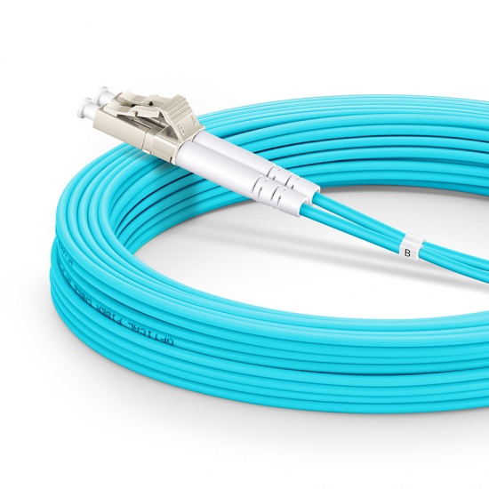 10m (33ft) LC UPC to LC UPC Duplex OM4 Multimode Indoor Armored PVC (OFNR) 3.0mm Fiber Optic Patch Cable