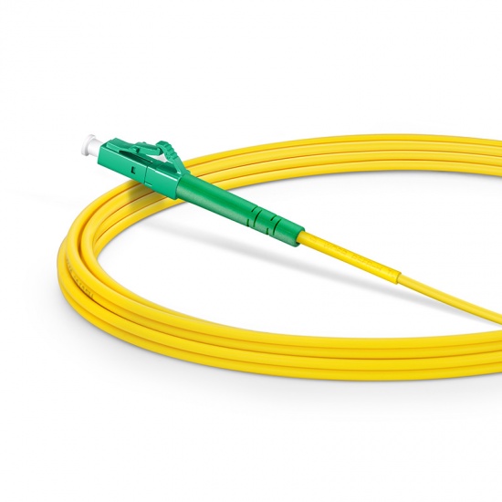 3m (10ft) LC APC to SC APC Simplex OS2 Single Mode PVC (OFNR) 2.0mm Fiber Optic Patch Cable