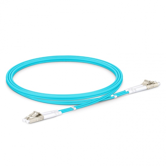 1m (3ft) LC UPC to LC UPC Duplex OM3 Multimode Indoor Armored PVC (OFNR) 3.0mm Fiber Optic Patch Cable