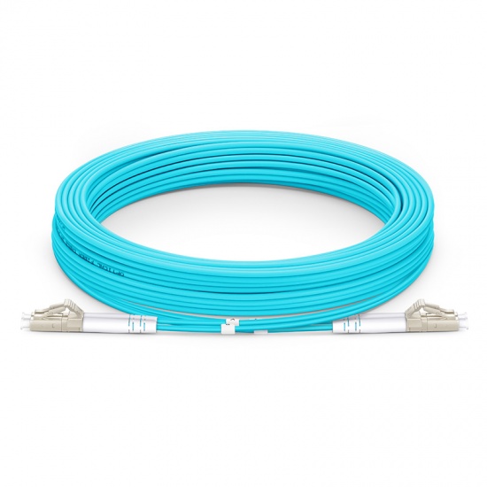 10m (33ft) LC UPC to LC UPC Duplex OM3 Multimode Indoor Armored PVC (OFNR) 3.0mm Fiber Optic Patch Cable