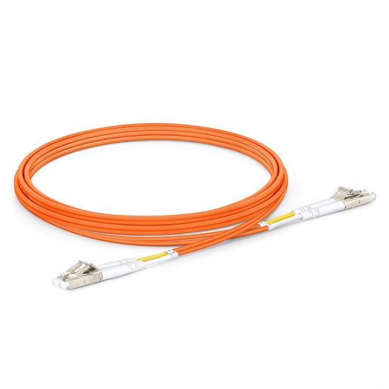 2m (7ft) LC UPC to LC UPC Duplex OM2 Multimode PVC (OFNR) 2.0mm Fiber Optic Patch Cable