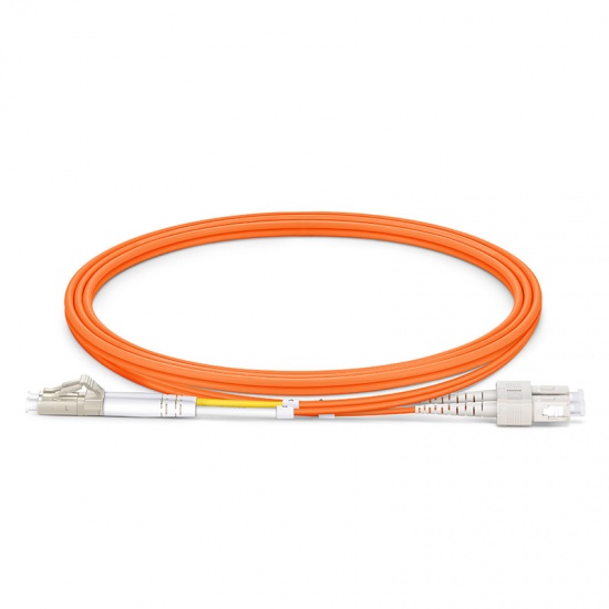 Cable/latiguillo/jumper de fibra óptica LC UPC a SC UPC 1m OM2 50/125 dúplex multimodo PVC (OFNR) 2.0mm