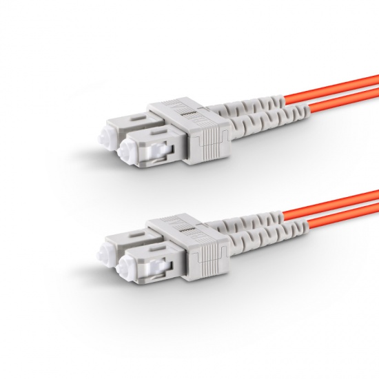 Cable/latiguillo/jumper de fibra óptica SC UPC a SC UPC 2m OM2 50/125 dúplex multimodo PVC (OFNR) 2.0mm