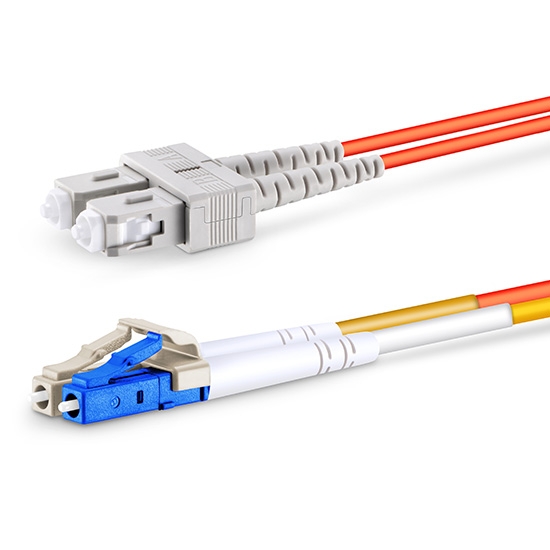 3m (10ft) LC to SC OM2 Mode Conditioning PVC (OFNR) Fiber Optic Patch Cable