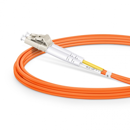 2m (7ft) LC UPC to SC UPC Duplex OM1 Multimode PVC (OFNR) 2.0mm Fiber Optic Patch Cable
