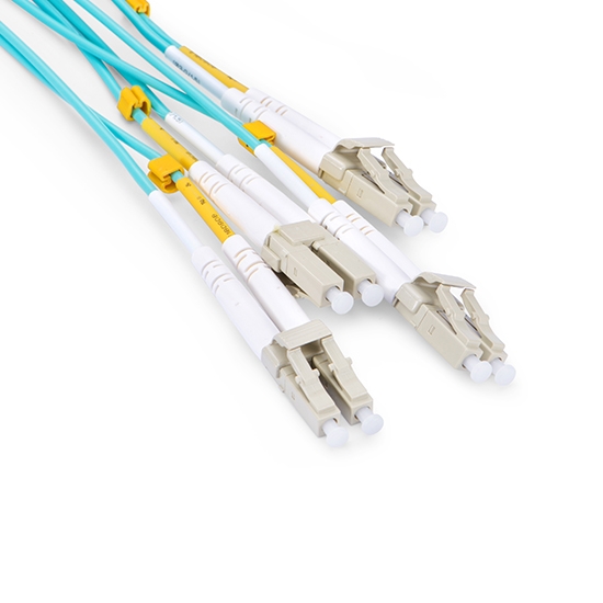 30m (98ft) HW QSFP-8LC-AOC30M Compatible  40G QSFP+ to 4 Duplex LC Breakout Active Optical Cable