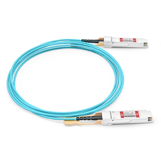 Cable Óptico Activo 100G QSFP28 a QSFP28 2m (7ft) - Genérico Compatible