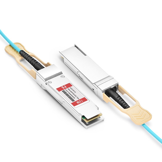 10m (33ft) 100G QSFP28 Active Optical Cable for FS Switches