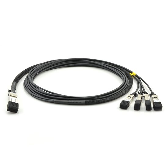 2m (7ft) H3C QSFP28-4SFP28-CU-2M Compatible 100G QSFP28 to 4x25G SFP28 Passive Direct Attach Copper Breakout Cable