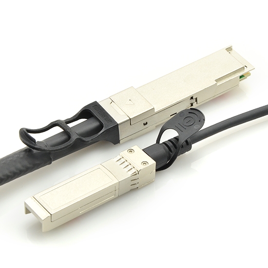 3m (10ft) H3C QSFP28-4SFP28-CU-3M Compatible Câble Breakout à Attache Directe en Cuivre Passif QSFP28 100G vers 4x SFP28 25G 