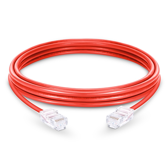 3.3ft (1m) Cat6 Non-booted Unshielded (UTP) PVC Ethernet Network Patch Cable, Red