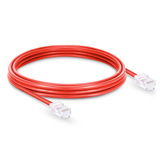 33ft (10m) Cat6 Non-booted Unshielded (UTP) PVC Ethernet Network Patch Cable, Red