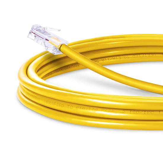 33ft (10m) Cat6 Non-booted Unshielded (UTP) PVC Ethernet Network Patch Cable, Yellow
