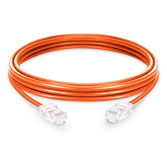 33ft Cat6 Nonbooted Unshielded Patch Cable, Orange FS