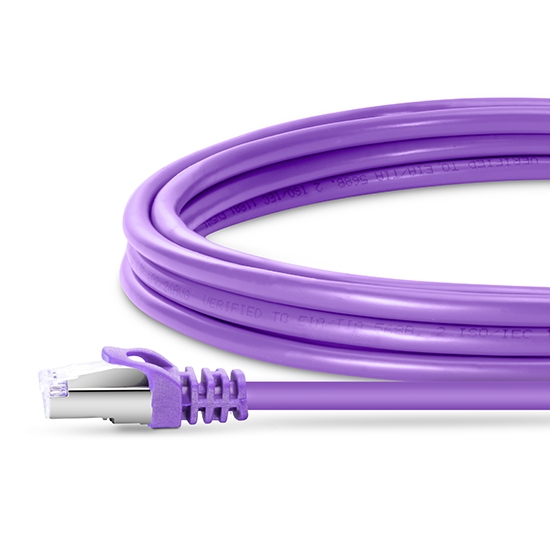16ft (5m) Cat6 Snagless Shielded (SFTP) PVC Ethernet Network Patch Cable, Purple