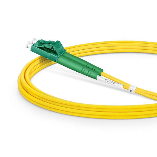 2m (7ft) LC APC to LC APC Duplex OS2 Single Mode PVC (OFNR) 2.0mm Bend Insensitive Fiber Optic Patch Cable