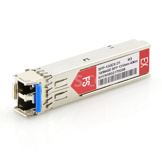 JD090A HPE H3C Compatible 100BASE-EX SFP 1310nm 40km DOM Duplex LC SMF Transceiver Module for HPE FlexFabric Switch Series
