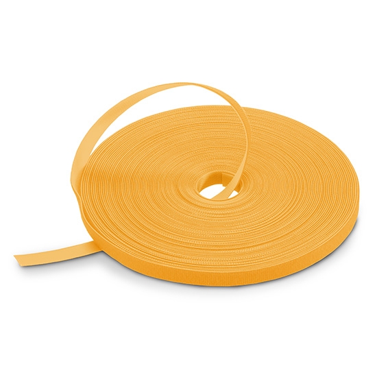 25m/Roll 1000in.L x 0.48in.W Back to Back Reusable Cable Ties-Yellow