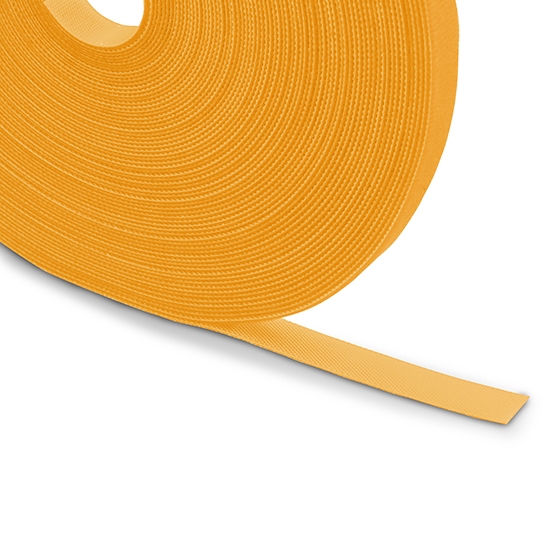 25m/Roll 1000in.L x 0.48in.W Back to Back Reusable Cable Ties-Yellow