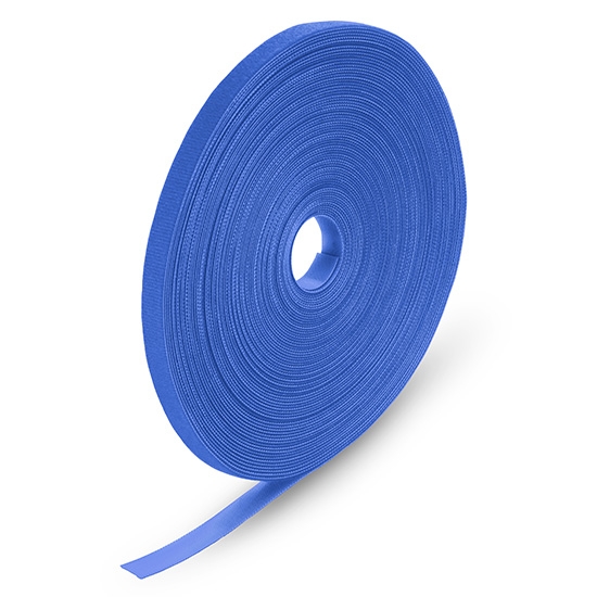 25m/Roll 1000in.L x 0.48in.W Back to Back Reusable Cable Ties- Blue