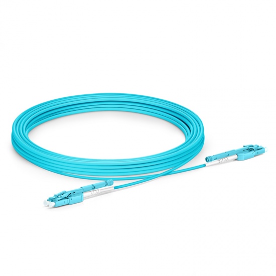 5m (16ft) LC UPC to LC UPC Uniboot with Push Pull Tabs OM4 Multimode PVC (OFNR) 2.0mm Fiber Optic Patch Cable