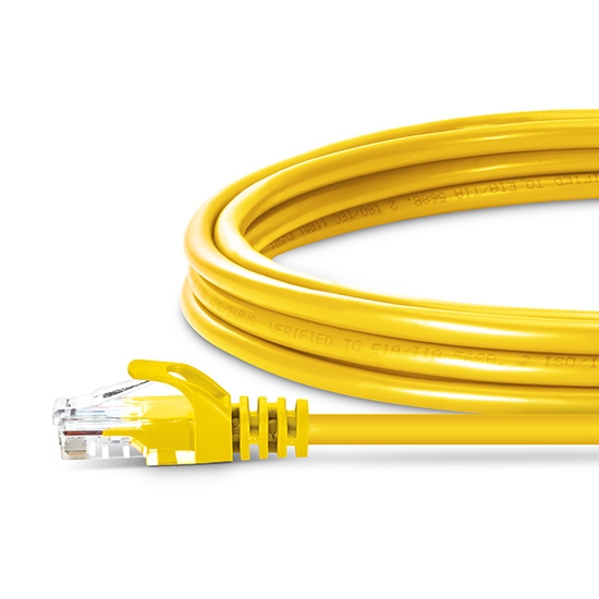CNE52639 2 Foot Cat5e Snagless/Molded Boot Yellow Ethernet Patch Cable 3-Pack 