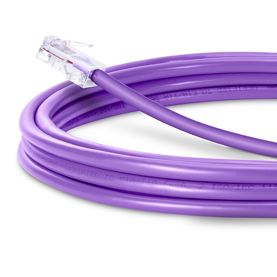 3.3ft (1m) Cat5e Non-booted Unshielded (UTP) PVC Ethernet Network Patch Cable, Purple