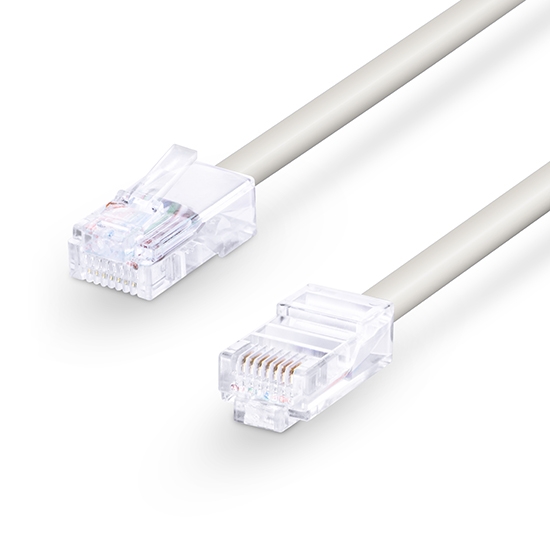 6.6ft (2m) Cat5e Non-booted Unshielded (UTP) PVC Ethernet Network Patch Cable, White