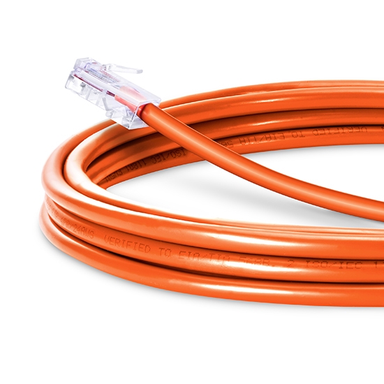 33ft (10m) Cat5e Non-booted Unshielded (UTP) PVC Ethernet Network Patch Cable, Orange