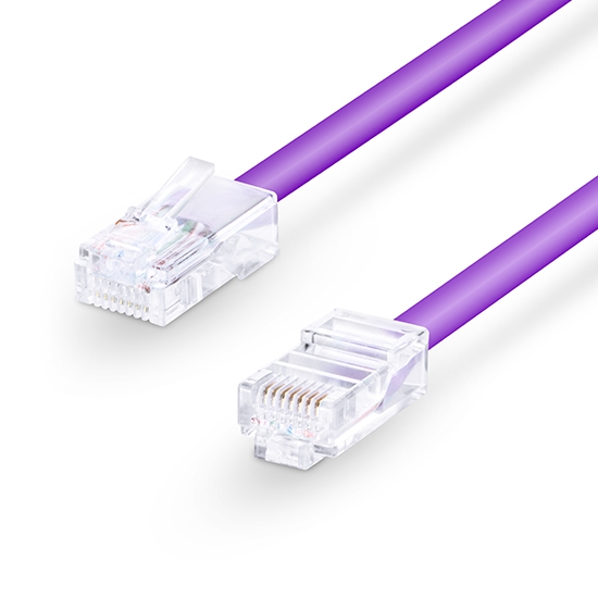 164ft (50m) Cat5e Non-booted Unshielded (UTP) PVC Ethernet Network Patch Cable, Purple