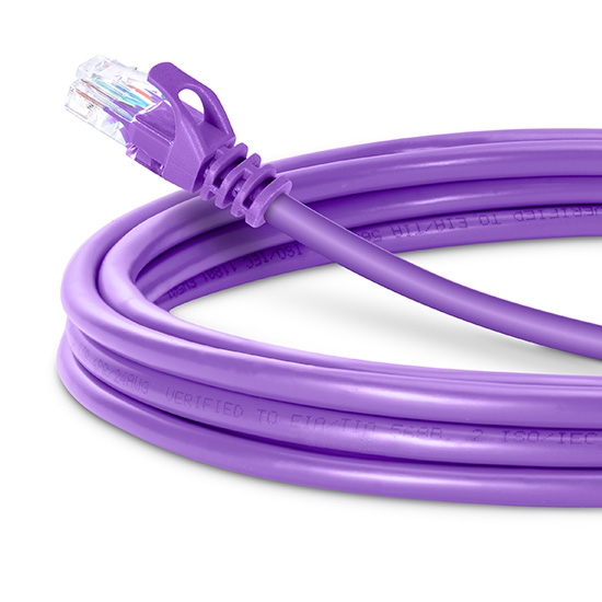 131ft (40m) Cat5e Snagless Unshielded (UTP) LSZH Ethernet Network Patch Cable, Purple