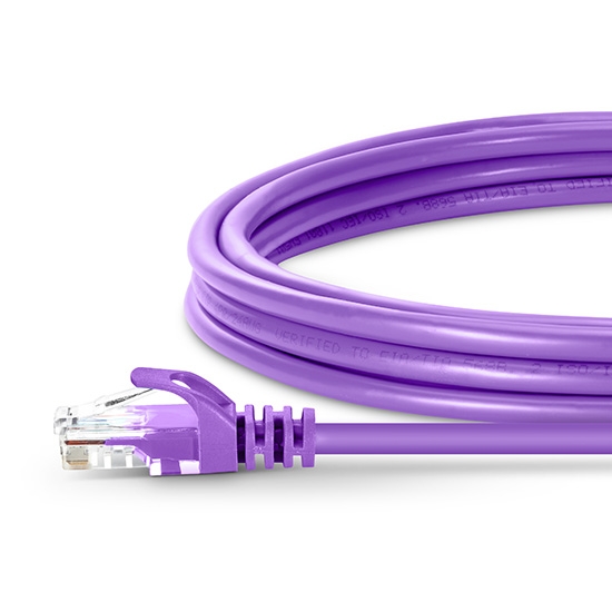 197ft (60m) Cat5e Snagless Unshielded (UTP) LSZH Ethernet Network Patch Cable, Purple