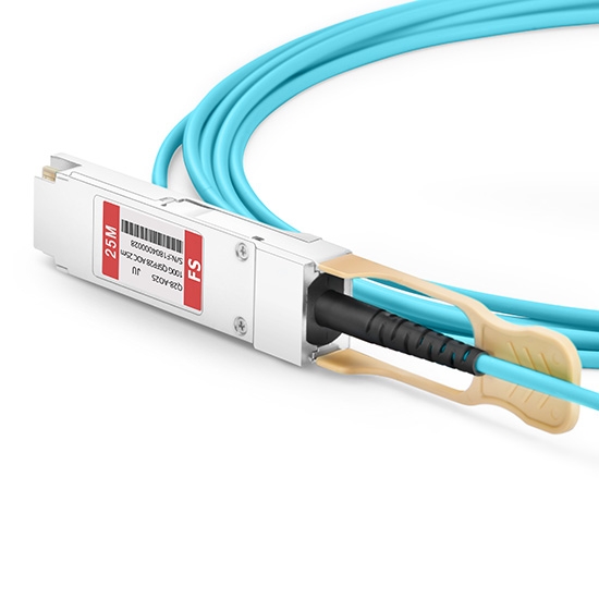 25m (82ft) Juniper Networks QSFP-100G-AOC25M Compatible 100G QSFP28 Active Optical Cable