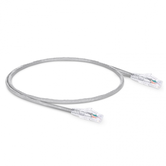 1ft (0.3m) Cat5e Snagless Unshielded (UTP) PVC CM Ethernet Patch Cable, Gray