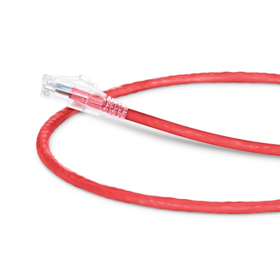 1ft (0.3m) Cat5e Snagless Unshielded (UTP) PVC CM Ethernet Patch Cable, Red