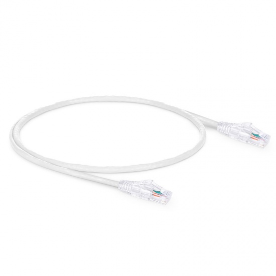 1ft (0.3m) Cat5e Snagless Unshielded (UTP) PVC CM Ethernet Patch Cable, White