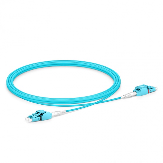 2m (7ft) LC UPC to LC UPC Switchable Uniboot Duplex OM4 Multimode PVC (OFNR) 2.0mm Fiber Optic Patch Cable