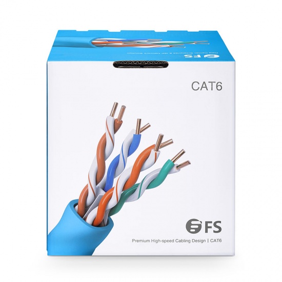 600 Ft Gray Color in-Wall Rated UTP Cat UL/CSA CMG 100% Copper 24 Awg Ethernet Solid Copper 6 Bulk Cable, 
