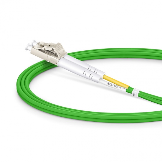 Cable/latiguillo/jumper de fibra óptica de banda ancha LC UPC a LC UPC 1m OM5 50/125 dúplex multimodo PVC (OFNR) 2.0mm